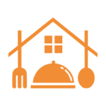 Signet des Moerser Küchenstudios: Haus mit Besteck